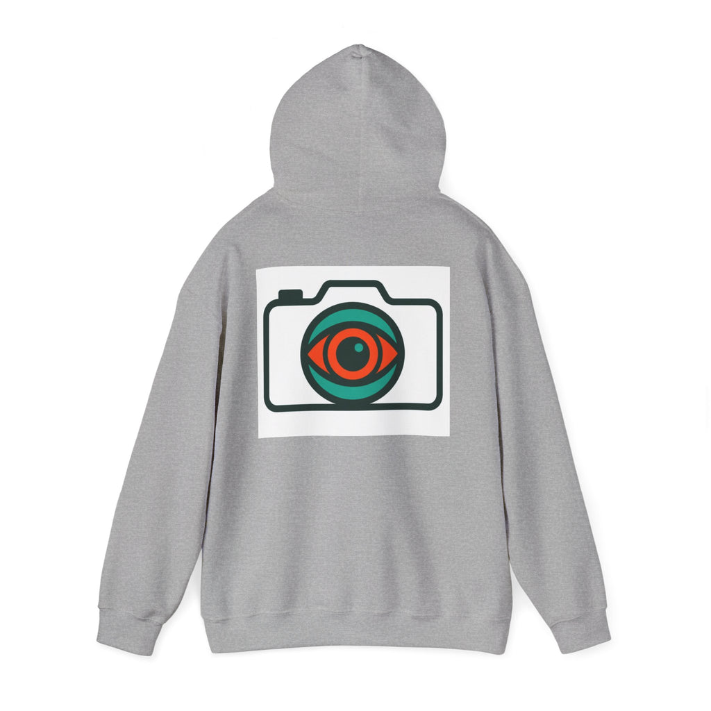 Camera Eye Hoodie — Graphic Photographer Hoodie with Retro Lens Logo