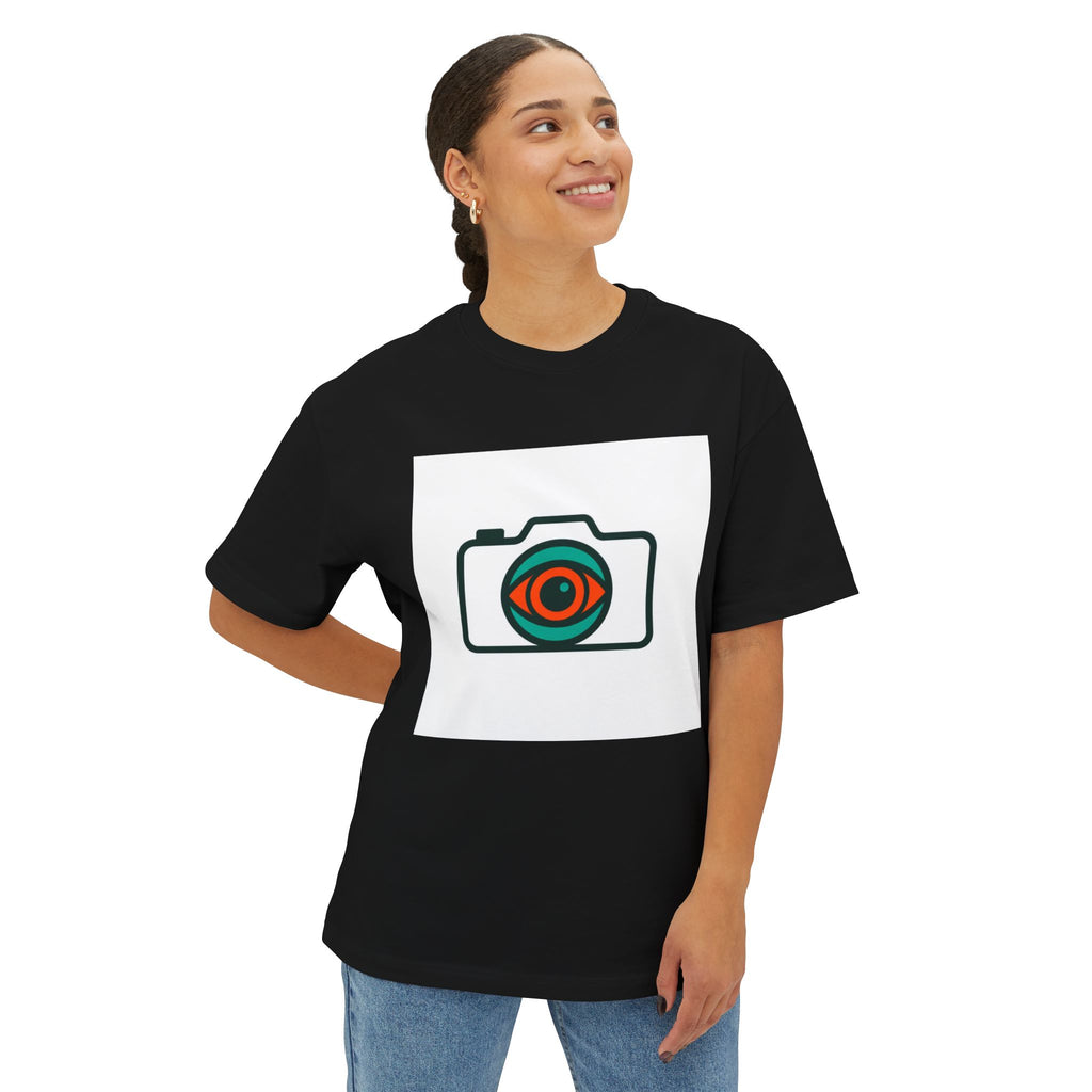 Camera Eye Graphic Tee — Photographer T-Shirt, Minimal Vintage Camera Logo