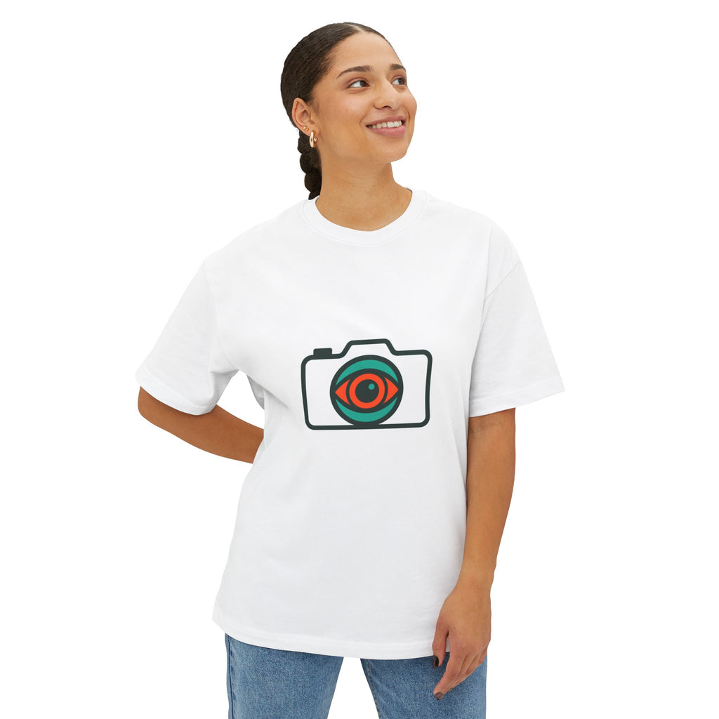 Camera Eye Graphic Tee — Photographer T-Shirt, Minimal Vintage Camera Logo