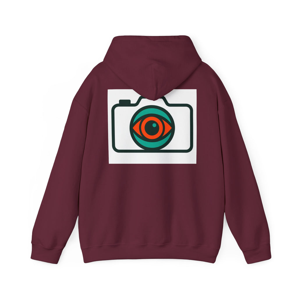 Camera Eye Hoodie — Graphic Photographer Hoodie with Retro Lens Logo