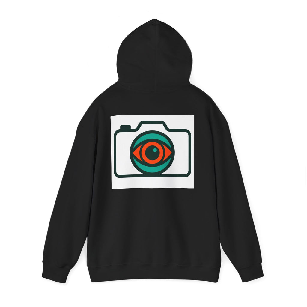 Camera Eye Hoodie — Graphic Photographer Hoodie with Retro Lens Logo