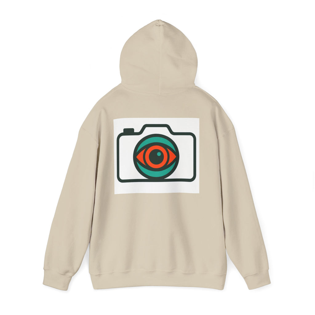 Camera Eye Hoodie — Graphic Photographer Hoodie with Retro Lens Logo