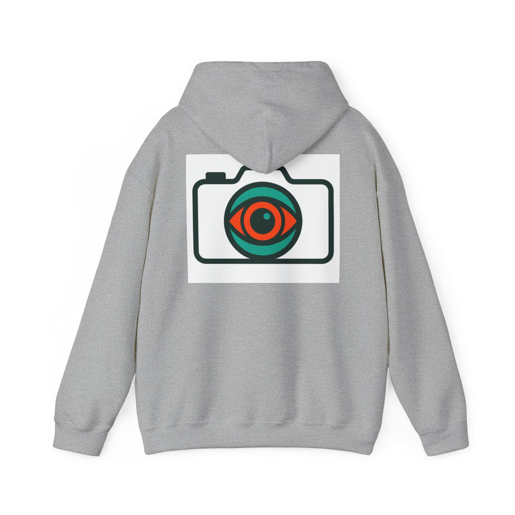 Camera Eye Hoodie — Graphic Photographer Hoodie with Retro Lens Logo