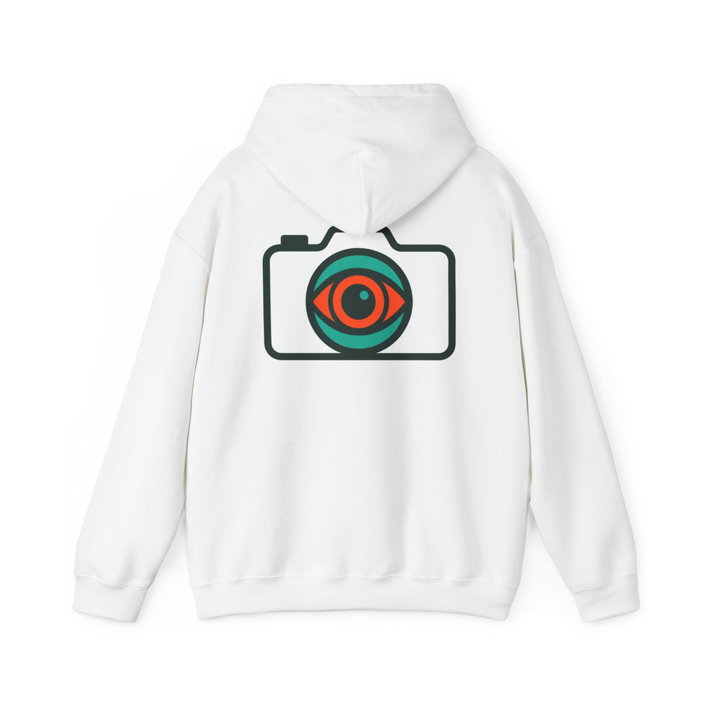 Camera Eye Hoodie — Graphic Photographer Hoodie with Retro Lens Logo