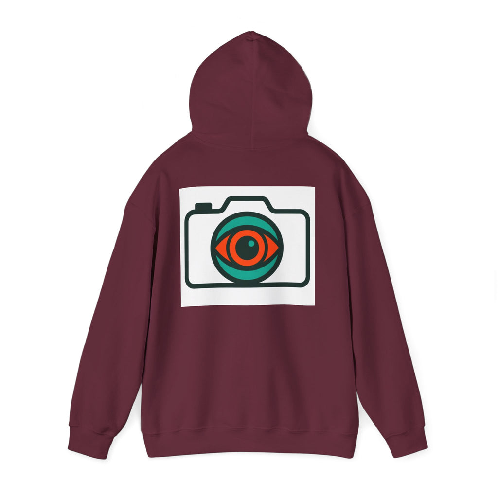 Camera Eye Hoodie — Graphic Photographer Hoodie with Retro Lens Logo